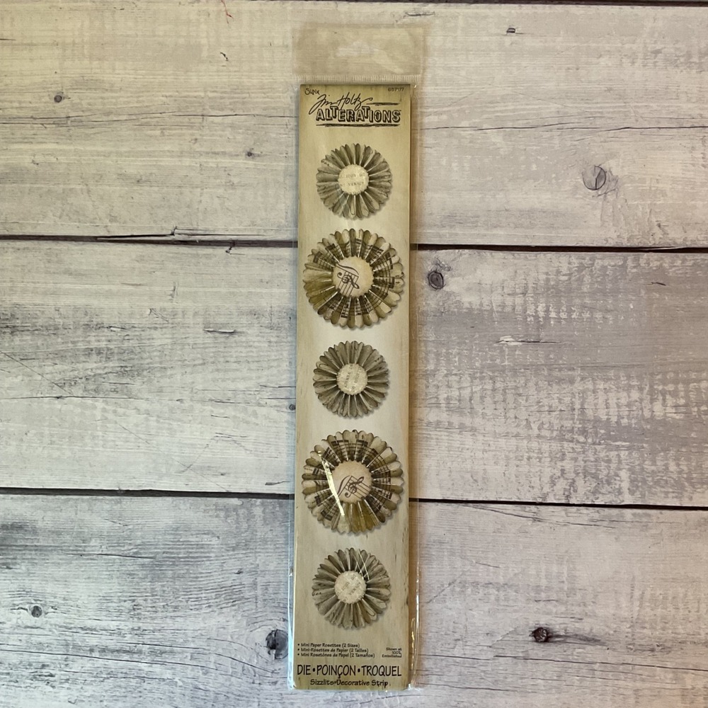 Sizzix Tim Holtz Alterations Mini Paper Rosettes Decorative Strip Die 657177